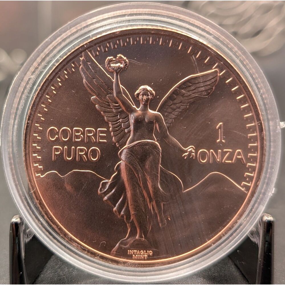 Intaglio Mint 1 oz Copper Round – Winged Victory Design – Capsule Included